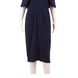 WHISTLES Womens Sheath Dress Blue Short Sleeve Midi UK 10