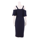 WHISTLES Womens Sheath Dress Blue Short Sleeve Midi UK 10