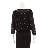 PHASE EIGHT All Over Star Print Womens Pencil Dress Black Viscose UK 12