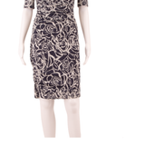 REISS Lace Womens Bodycon Dress Blue Floral Short Sleeve Knee Length UK 10