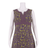 BODEN Womens A-Line Dress Purple Crazy Pattern Sleeveless Knee Length UK 10