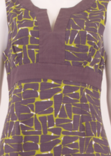 BODEN Womens A-Line Dress Purple Crazy Pattern Sleeveless Knee Length UK 10
