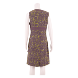 BODEN Womens A-Line Dress Purple Crazy Pattern Sleeveless Knee Length UK 10