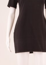 REFORMATION Womens Mini Dress Black Short Sleeve Short L