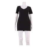 REFORMATION Womens Mini Dress Black Short Sleeve Short L