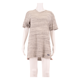 SUPERDRY Womens T-Shirt Dress Grey Short Sleeve Knee Length S