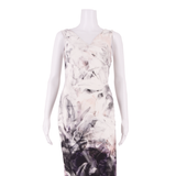 COAST Occasion Wear Womens Bodycon Dress White Floral Sleeveless Midi UK 6
