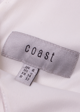 COAST Occasion Wear Womens Bodycon Dress White Floral Sleeveless Midi UK 6