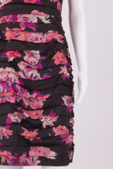 COAST Occasion Wear Womens Bodycon Dress Black Floral Knee Length UK 8