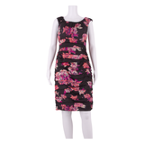 COAST Occasion Wear Womens Bodycon Dress Black Floral Knee Length UK 8