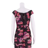 COAST Occasion Wear Womens Bodycon Dress Black Floral Knee Length UK 8