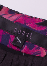 COAST Occasion Wear Womens Bodycon Dress Black Floral Knee Length UK 8