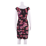 COAST Occasion Wear Womens Bodycon Dress Black Floral Knee Length UK 8
