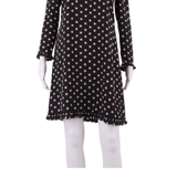 J.CREW All Over Star Print Womens Shift Dress Black Silk Knee Length XS