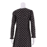 J.CREW All Over Star Print Womens Shift Dress Black Silk Knee Length XS