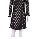 J.CREW All Over Star Print Womens Shift Dress Black Silk Knee Length XS