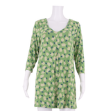 WHITE STUFF Womens Shift Dress Green Crazy Pattern Long Sleeve Short UK 10