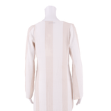 FAITHFULL THE BRAND Womens Kaftan Dress Cream Striped Long Sleeve Knee Length XS