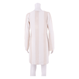 FAITHFULL THE BRAND Womens Kaftan Dress Cream Striped Long Sleeve Knee Length XS