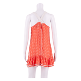 SUPERDRY Womens Mini Dress Orange Crazy Pattern Sleeveless Short S