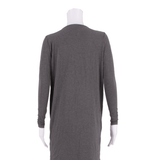 GANNI Womens Shift Dress Grey Long Sleeve Knee Length M