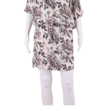 GANNI Womens Day Dress Cream Viscose Floral Short Sleeve Midi S