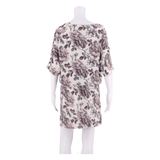 GANNI Womens Day Dress Cream Viscose Floral Short Sleeve Midi S