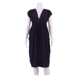 COAST Womens Day Dress Blue Short Sleeve Midi UK 8