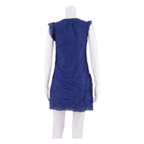 WHISTLES Womens A-Line Dress Blue Short Sleeve Knee Length UK 6