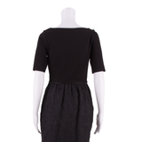 COAST Womens Pencil Dress Black Viscose Short Sleeve Knee Length UK 8