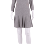 COAST Womens A-Line Dress Grey Long Sleeve Knee Length UK 8