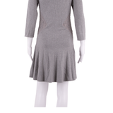 COAST Womens A-Line Dress Grey Long Sleeve Knee Length UK 8