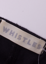 WHISTLES Womens Mini Dress Black Short Sleeve Short XS