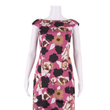 COAST Occasion Wear Womens Pencil Dress Pink Floral Sleeveless Knee Length UK 8