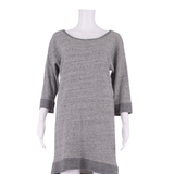GANNI Womens Jumper Dress Grey Long Sleeve Knee Length M