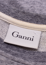 GANNI Womens Jumper Dress Grey Long Sleeve Knee Length M