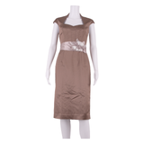 COAST Occasion Wear Womens Sheath Dress Brown Short Sleeve Midi UK 8
