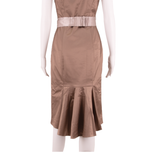 COAST Occasion Wear Womens Sheath Dress Brown Short Sleeve Midi UK 8