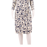 LANDS END Womens Day Dress Cream Floral Knee Length XS