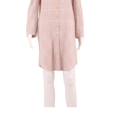 ALL SAINTS Womens Shift Dress Pink Check Long Sleeve Knee Length M