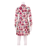 & OTHER STORIES Pleated Womens Day Dress White Viscose Floral Short S