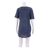 WHITE STUFF Womens Shift Dress Blue Short Sleeve Short UK 14