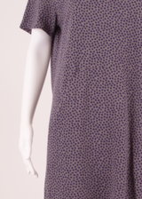 BODEN Womens Shift Dress Blue Spotted Short Sleeve Knee Length UK 14