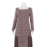 ROBERTO CAVALLI Womens Shift Dress Black Spotted Long Sleeve Midi M