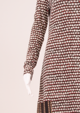 ROBERTO CAVALLI Womens Shift Dress Black Spotted Long Sleeve Midi M