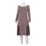 ROBERTO CAVALLI Womens Shift Dress Black Spotted Long Sleeve Midi M