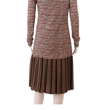 ROBERTO CAVALLI Womens Shift Dress Black Spotted Long Sleeve Midi M