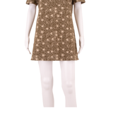 WHITE STUFF Womens A-Line Dress Green Floral Short Sleeve Knee Length UK 14