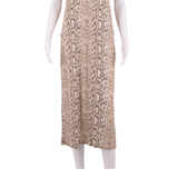 ZIMMERMANN Womens Tank Dress Brown Viscose Animal Print Sleeveless Midi UK 10