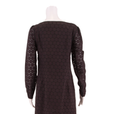 MINT VELVET Womens Shift Dress Black Spotted Long Sleeve Short UK 12